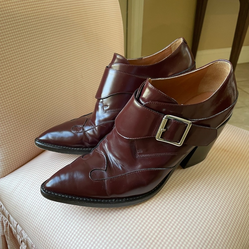 Derek Lam Boots Size 9 Brown Leather Pointed Toe Western Style